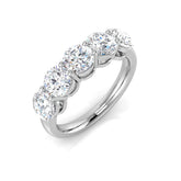 Five-Stone Diamond Engagement Ring in White Gold